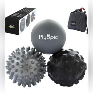 Plyopic Massage Ball Set - for Deep Tissue Muscle Recovery, Myofascial Release